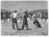 Remington: Cowboys. /N'Roping In A Horse-Corral.' Wood Engraving, 1888, After A Drawing By Frederic Remington (1861-1908). Poster Print by Granger Collection - Item # VARGRC0003183