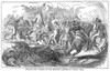 Battle Of Buena Vista, 1847. /Nmeeting The Charge Of The Mexican Lancers At The Battle Of Buena Vista, Mexico, 22-23 February 1847. Engraving, 19Th Century. Poster Print by Granger Collection - Item # VARGRC0040481