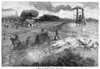 Louisiana: Broken Levee. /Nfield Hands On A Louisiana Plantation Rush To Repair A Break In A Levee On The Banks Of The Mississippi River. Wood Engraving, 1884. Poster Print by Granger Collection - Item # VARGRC0066692