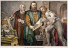 Johann Gutenberg /N(C1395-1468) Taking The First Proof From His Press. Colored Engraving, 19Th Century. Poster Print by Granger Collection - Item # VARGRC0009520