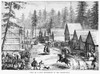 Emigrant Settlement, C1880. /Na Newly Established Settlement In The American Northwest. Wood Engraving, C1880. Poster Print by Granger Collection - Item # VARGRC0035925