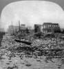 San Francisco Earthquake. /Nthe Ruins Of The Wholesale District, Battery North From California Street, Following The Earthquake Of 18 April 1906. Stereograph, 1906. Poster Print by Granger Collection - Item # VARGRC0119558
