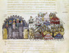 Arab Warfare, 1038. /Narabs Trying To Take The Town Of Edessa, In Present Day Turkey, By Trickery. Byzantine Manuscript Illumination From The Sklylitzes Codex, 13Th-14Th Century. Poster Print by Granger Collection - Item # VARGRC0115792