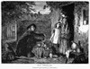 The Peddler. /Nline Engraving, 19Th Century, After The Painting By John Burr. Poster Print by Granger Collection - Item # VARGRC0096895