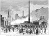 Great Railroad Strike, 1877. /Na Funeral Among The Ruins At Pittsburgh, Pennsylvania. Wood Engraving From A Contemporary American Newspaper. Poster Print by Granger Collection - Item # VARGRC0004772