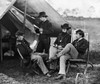 Civil War: Union Officers. /Ngroup Of Officers Of The Army Of The Potomac Reading Letters At Headquarters In Culpeper, Virginia. Photograph By Timothy O'Sullivan, September 1863. Poster Print by Granger Collection - Item # VARGRC0163489