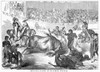 France: Bullfight, 1856. /Na Bullfight At Bayonne, France, Near The Spanish Border. Wood Engraving, 1856. Poster Print by Granger Collection - Item # VARGRC0088890