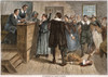 Salem Witch Trials, 1692. /Nthe Trial Of A 'Witch' At Salem In 1692: American Engraving, 19Th Century. Poster Print by Granger Collection - Item # VARGRC0009900