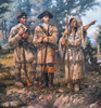 Lewis And Clark, 1805. /Nexplorers Meriwether Lewis (Center) And William Clark With The Guide Sacagawea At Three Forks Of The Missouri, 1805. Detail From A Mural, 1912, By Edgar S. Paxson. Poster Print by Granger Collection - Item # VARGRC0022545