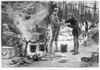 Camp: Christmas, 1885. /Na Group Of Frontiersmen Celebrating Christmas At Their Camp By Making A Plum Pudding. Engraving After A Drawing By A.B. Frost, American, 1885. Poster Print by Granger Collection - Item # VARGRC0264899