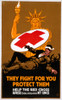 Red Cross Poster, 1917. /Namerican Red Cross Fundraising Poster With The Statue Of Liberty Offering A Shield To A Wounded Soldier. Lithograph By W.G. Sesser, 1917. Poster Print by Granger Collection - Item # VARGRC0162770