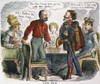 Garibaldi Cartoon, 1860. /Nthe Meeting Of Giuseppe Garibaldi And King Victor Emmanuel Ii Near Naples, 26 October 1860. Contemporary English Cartoon. Poster Print by Granger Collection - Item # VARGRC0009601