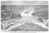 Charleston Blockade, 1863. /Nbird'S Eye View Of Charleston Harbor, South Carolina, During He Union Blockade In The American Civil War. Line Engraving From An American Newspaper Of August 1863. Poster Print by Granger Collection - Item # VARGRC0088870