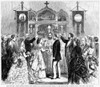 New York: Wedding, 1871. /Ngreek Marriage Service In New York City. Wood Engraving, American, 1871. Poster Print by Granger Collection - Item # VARGRC0044192