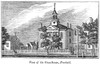 American Courthouse, 1844. /Nview Of The Courthouse At Freehold, New Jersey. Wood Engraving, American, 1844. Poster Print by Granger Collection - Item # VARGRC0082492
