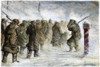 Russia: Siberia, 1882. /Nrussian Criminals On A March In A Snowstorm. Wood Engraving, English, 1882. Poster Print by Granger Collection - Item # VARGRC0090226