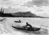 Hawaii: Honolulu, C1922. /Ntwo Native Hawaiians With Outrigger Canoes On A Beach At Honolulu, Hawaii. Photograph, C1922. Poster Print by Granger Collection - Item # VARGRC0109893