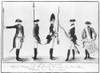 Hessian Soldiers. /Nhessian Soldiers Of The Erb Prinz Regiment, Who Fought For The English During The American Revolution. Drawing, 18Th Century. Poster Print by Granger Collection - Item # VARGRC0113778