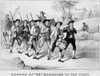Minutemen: Heroes Of 1776. /N'Heroes Of "'76," Marching To The Fight.' Lithograph, 1876, By Currier & Ives Commemorating The Centennial Of The Beginning Of The American Revolutionary War. Poster Print by Granger Collection - Item # VARGRC0354935