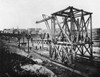 New York: El Train, 1878. /Nconstruction Of The Elevated Train At 66Th Street And Columbus Avenue, 1878. Poster Print by Granger Collection - Item # VARGRC0106350