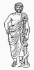 Asclepius/Aesculapius. /Ngreek And Roman God Of Medicine And Healing. Line Drawing. Poster Print by Granger Collection - Item # VARGRC0100520