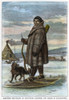 Eskimo Hunter And Dog. /Nan Eskimo Going Hunting With His Dog And Bow And Arrows. Wood Engraving, Late 19Th Century. Poster Print by Granger Collection - Item # VARGRC0036953