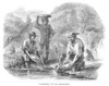 California Gold Rush, 1860. /Npanning For Gold On The Mokelumne River In California. Wood Engraving, 1860. Poster Print by Granger Collection - Item # VARGRC0013857