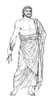Zeus/Jupiter. /Ngreek And Roman Supreme Ruler Of The Gods. Line Drawing After An Antique Sculpture. Poster Print by Granger Collection - Item # VARGRC0269031