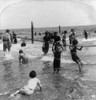 Coney Island: Beach, C1897. /Nchildren Holding Onto Ropes And Playing In The Surf At Coney Island, Brooklyn, New York. Stereograph, C1897. Poster Print by Granger Collection - Item # VARGRC0115700