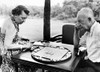 Dwight D. Eisenhower /N(1890-1969). 34Th President Of The United States. Eisenhower And His Wife, Mamie, Playing Scrabble. Photograph, Mid 20Th Century. Poster Print by Granger Collection - Item # VARGRC0259761