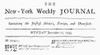 New York Weekly Journal. /Nmasthead Of The New York Weekly Journal, 17 December 1733, Published By John Peter Zenger. Poster Print by Granger Collection - Item # VARGRC0096927