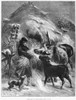 Farmer, 1873. /N'Christmas In The Fields.' Wood Engraving, 1873, By Charles Maurand, After A Drawing By John S. Davis. Poster Print by Granger Collection - Item # VARGRC0265964