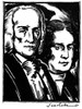 Alessandro Scarlatti /N(1660-1725). Italian Composer. Scarlatti With His Son Domenico Scarlatti (1685-1757). Drawing, C1932, By Samuel Nisenson. Poster Print by Granger Collection - Item # VARGRC0051298