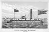 American Steamboat, 1827. /Nthe Fulton Ferry Steamboat 'William Cutting,' Built In 1827. Lithograph, 1859. Poster Print by Granger Collection - Item # VARGRC0081455