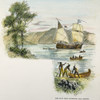 Hudson'S 'Half Moon'. /Nhenry Hudson'S 'Half Moon' Ascending The Hudson River In 1609. Colored Engraving, 19Th Century. Poster Print by Granger Collection - Item # VARGRC0009398