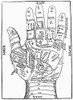 Palmistry, 1671. /Nplanetary And Zodiacal Diagram Of The Left Hand. Woodcut, English, 1671. Poster Print by Granger Collection - Item # VARGRC0091221