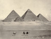 Egypt: Pyramids At Giza. /Nthe Pyramids At Giza, Egypt, With Three Travelers In The Foreground. Photograph, Late 19Th Century. Poster Print by Granger Collection - Item # VARGRC0113309