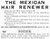 Mexican Hair Renewer, 1892. /Nenglish Newspaper Advertisement, 1892. Poster Print by Granger Collection - Item # VARGRC0090680
