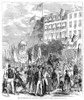 Schutzenfest, 1868. /N'The Schutzenfest - The Procession Passing Through Union Square' In New York City. Wood Engraving, American, 1868. Poster Print by Granger Collection - Item # VARGRC0355199