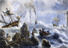 Vitus Jonassen Bering /N(1681-1741). Danish Navigator. The Shipwreck Of Bering'S Ship And His Crew Off The Kamchatka Peninsula In 1741. Line Engraving, 19Th Century. Poster Print by Granger Collection - Item # VARGRC0121513