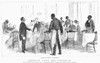 Washington: Hotel, 1886. /Nthe Dining Room Of A Washington, D.C., Hotel. Wood Engraving, 1886, After An Illustration By Randolph Caldecott. Poster Print by Granger Collection - Item # VARGRC0001298