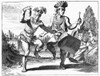 Native American Dance, 18Th Century. /Nnew World Native Americans At A Ceremonial Dance. Line Engraving, American, 18Th Century. Poster Print by Granger Collection - Item # VARGRC0037679