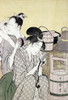 Japan: Kitchen, C1775. /None Woman Peels Vegetables While The Other Cares For A Baby. Woodblock Print, Late 18Th Century, By Kitagawa Utamaro. Poster Print by Granger Collection - Item # VARGRC0103362