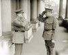 Ruth & Pershing, 1924. /Namerican Baseball Player Babe Ruth (Right) Saluting Military Leader John J. Pershing, In 1924, While Serving In The New York National Guard 104Th Field Artillery. Poster Print by Granger Collection - Item # VARGRC0217015