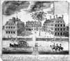 Harvard College, C1725. /Nharvard, As It Appeared C1725. Line Engraving, 1740, By William Burgis. Poster Print by Granger Collection - Item # VARGRC0034347
