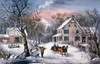 Homestead Winter, 1868. /Nlithograph, 1868, By Currier & Ives. Poster Print by Granger Collection - Item # VARGRC0011681