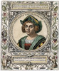 Christopher Columbus /N(1451-1506). Italian Navigator. Line Engravingby Theodor De Bry, C1590. Poster Print by Granger Collection - Item # VARGRC0061003