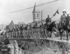 Wwi: Us Troops, C1917. American Soldiers Cross A Bridge In Europe. Photograph, 1917 And 1918. Poster Print by Granger Collection - Item # VARGRC0620203
