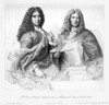 Le Brun & Mignard. /Ncharles Le Brun (1619-1690), Left, And Pierre Mignard (1612-1695). French Painters. Steel Engraving, French, C1840. Poster Print by Granger Collection - Item # VARGRC0085446