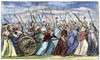 French Revolution, 1789. /Nparisian Women Marching To Versailles On 5 October 1789. Contemporary Line Engraving. Poster Print by Granger Collection - Item # VARGRC0009827